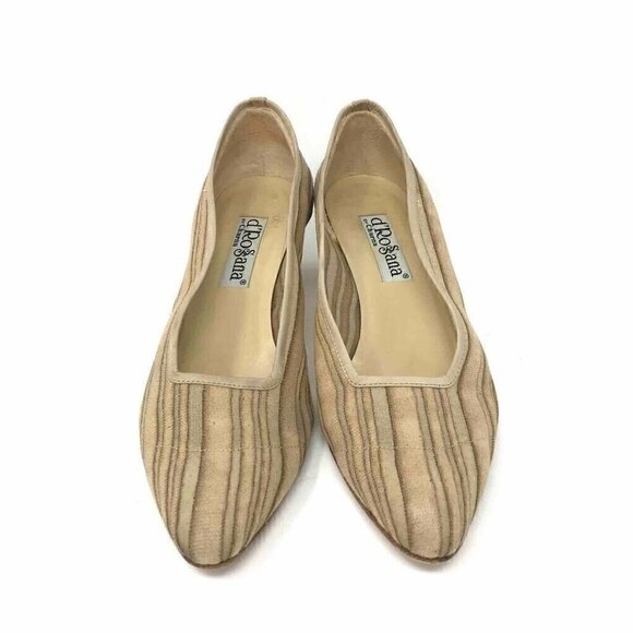D'Rossana Charna Classic Pumps Beige Leather 8.5 N - Picture 2 of 8